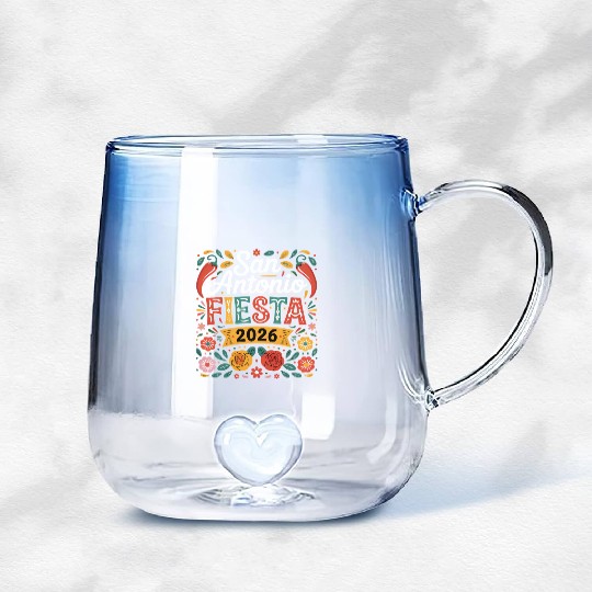 San Antonio 2026 Fiesta Cinco De Mayo Texas Gradient Glass Mugs