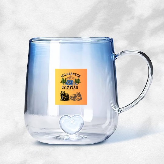 Wilderness Camping – Pitch It and Pray Gradient Glass Mugs