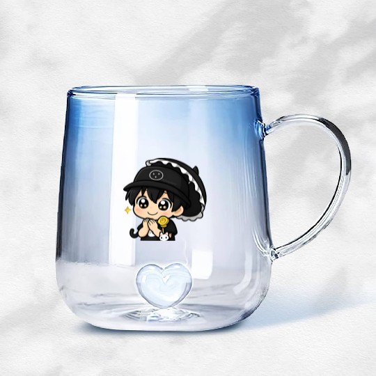 Chibi Joneda Aww Gradient Glass Mugs