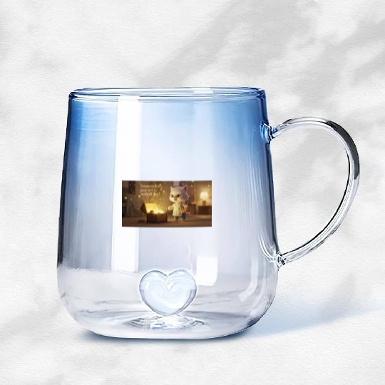 A magical hyper-realistic 3D render  Gradient Glass Mugs