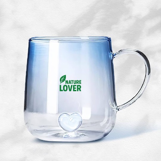 Eco-Friendly Leaf Nature Lover Gradient Glass Mugs