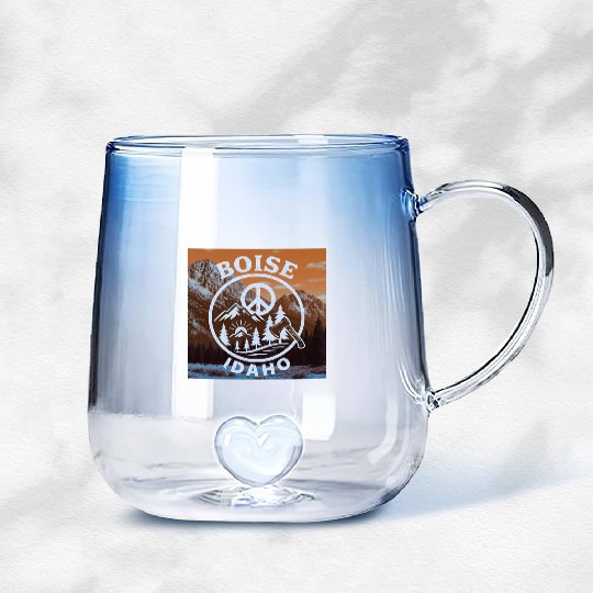 Boise, Idaho (O) Gradient Glass Mugs