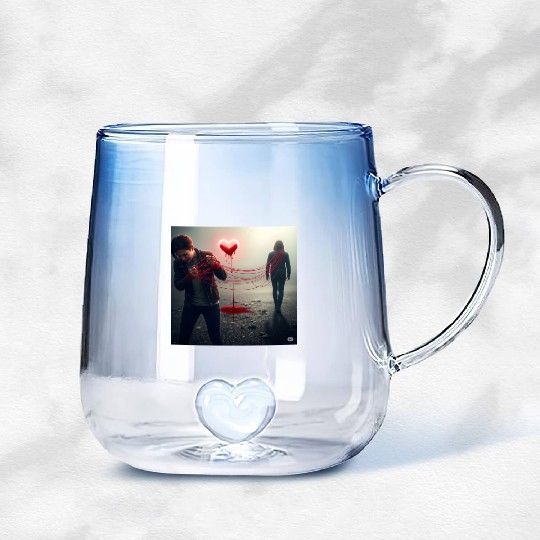 The Bleeding Heart Gradient Glass Mugs