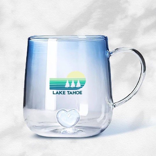 Lake Tahoe California Gradient Glass Mugs