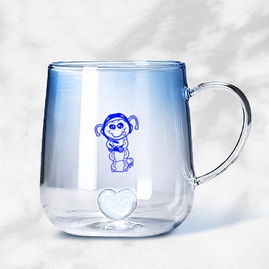 Gamer caterpillar nerd gaming controller consol Gradient Glass Mugs