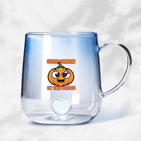 Sweet Pumpkin Gradient Glass Mugs, Spooky Season Gradient Glass Mugs