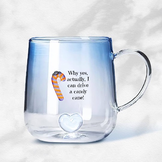 Funny Quote Halloween Candy Cane with Spider Gradient Glass Mugs