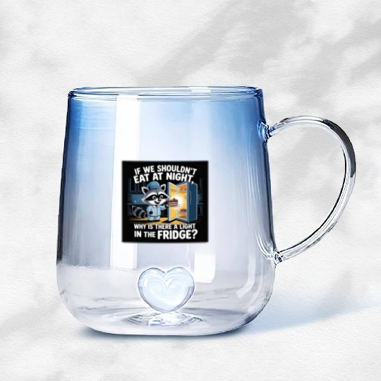 Light in the Fridge Funny Midnight Snack Quote Gradient Glass Mugs