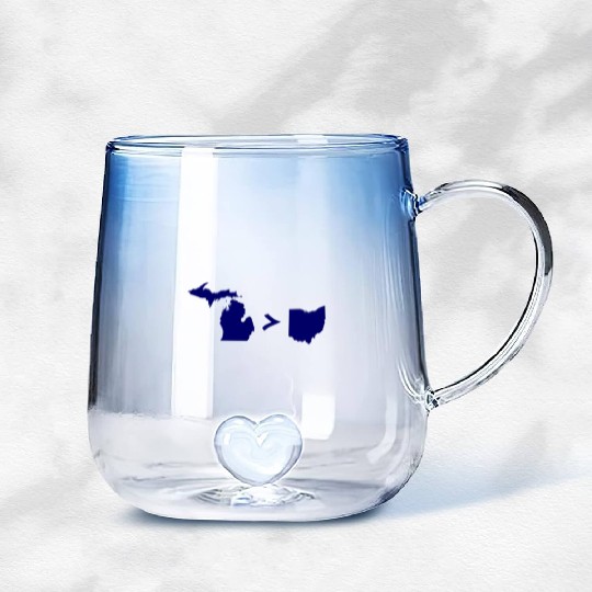 Funny Michigan Greater Than Ohio Gradient Glass Mugs