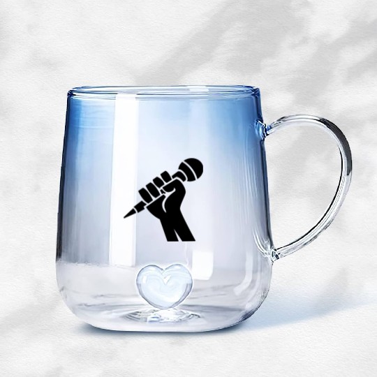 microphone Gradient Glass Mugs