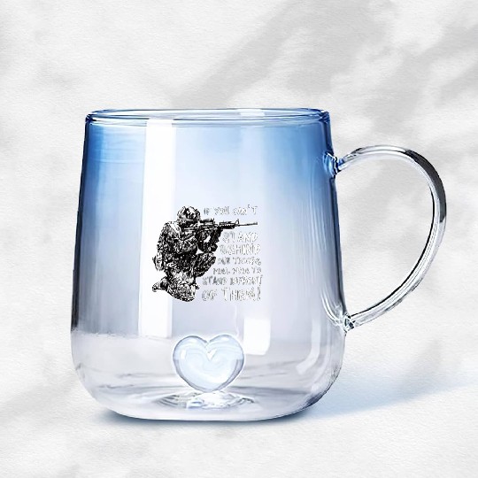 Stand Behind Our Troops Canadian Military Gradient Glass Mugs