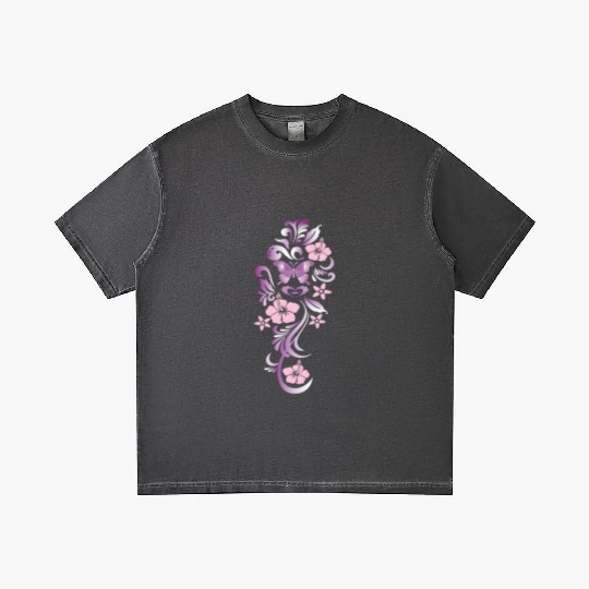 darr butterfly flower des Gradient T Shirts
