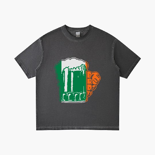 Irish Beer Mug Flag Gradient T Shirts