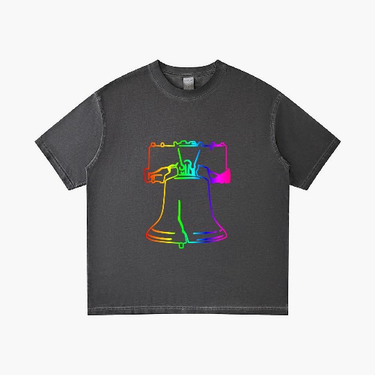 Rainbow Liberty Bell Gradient T Shirts