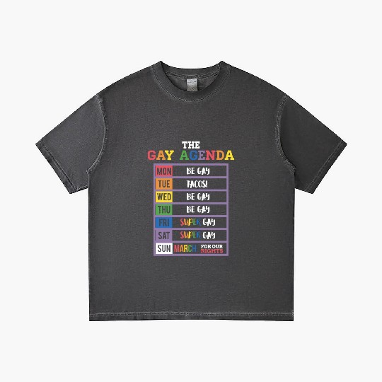 The gay agenda mon be gay tue tacos wed be gay thu Gradient T Shirts