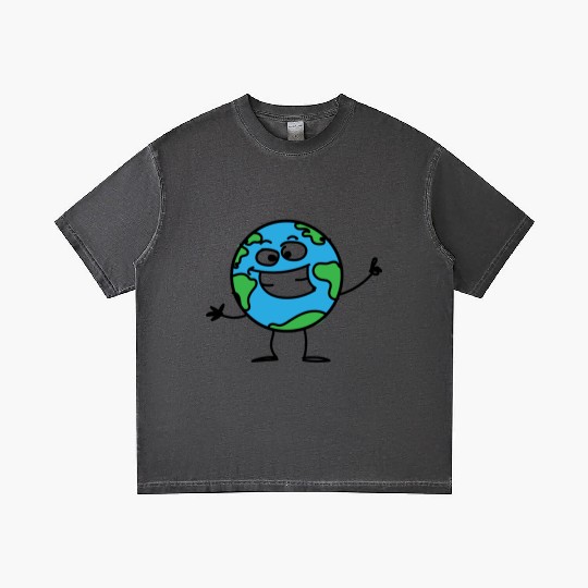 Happy Earth Gradient T Shirts