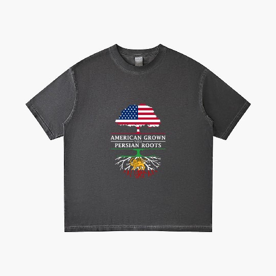 American Grown with Persian Roots Persia Design Gradient T Shirts