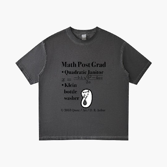 ► Math Post Grad Quadratic Equation & Klein Bottle Gradient T Shirts