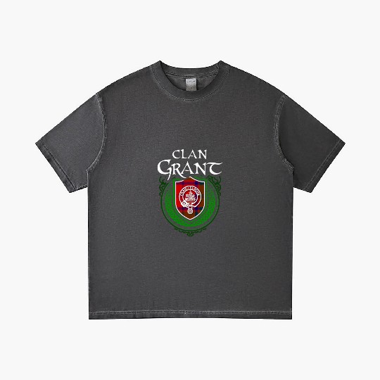Grant Surname Scottish Clan Tartan Crest Badge Gradient T Shirts