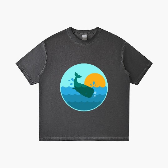 Whale Jump Sunrise Ocean Window - Gift Idea Gradient T Shirts