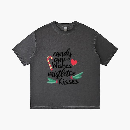 Candy cane wishes and mistletoe kisses Gradient T Shirts
