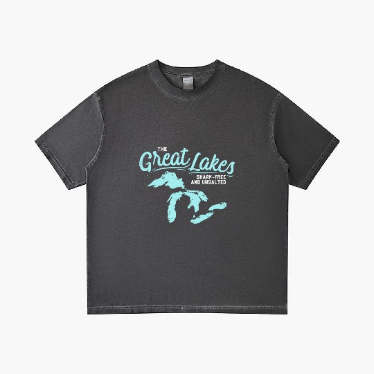 Lake The Great Lakes Silhouette USA Border Gift Gradient T Shirts