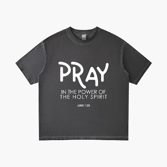 Pray In the Power of The Holy Spirit, christian Gradient T Shirts