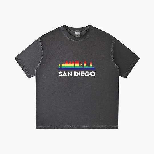 LGBT Flag Rainbow Gradient T Shirts LGBT San Diego City Pride