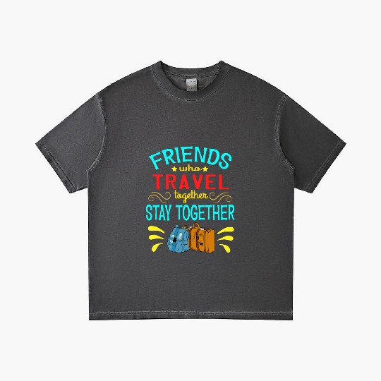 Travel with Friends? A Nice Traveling Design Gradient T Shirts