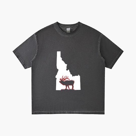 Idaho state with outline of Elk inside combi Gradient T Shirts