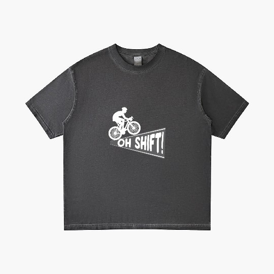 Oh Shift Mountain Bike MTB Rider Biker Gradient T Shirts
