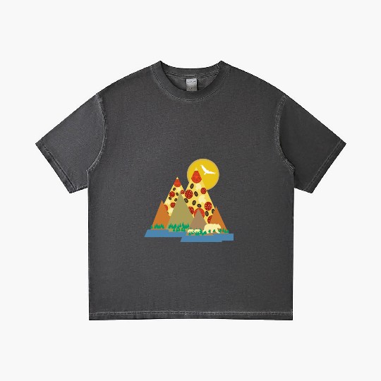 The Pizza Mountains Gradient T Shirts
