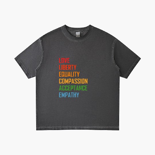 Love Liberty Equality LGBTQ Feminism Gay Pride Gradient T Shirts