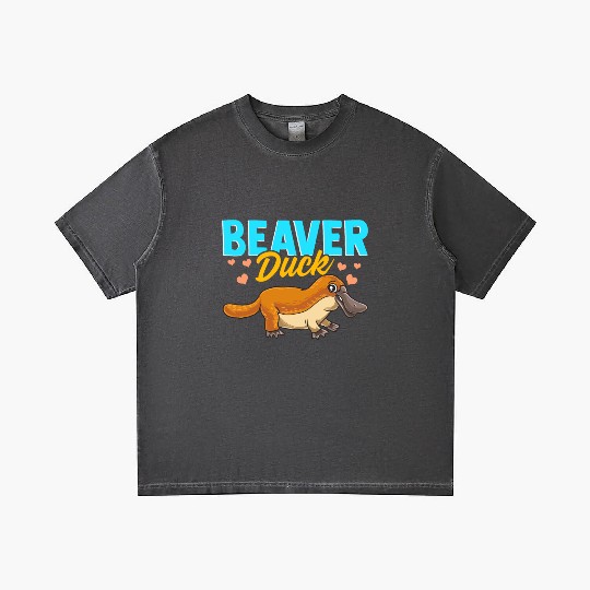 Beaver Duck Platypus Pun Cute Duck Billed Platypus Gradient T Shirts