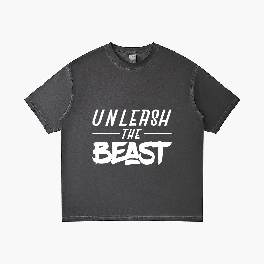 Unleash the Beast Fitness Workout Training White Gradient T Shirts