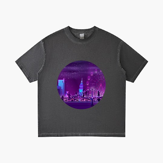 Synthwave Neon City: London Gradient T Shirts