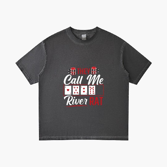 River Rat Funny Poker Player Texas Holdem Lucker Gradient T Shirts