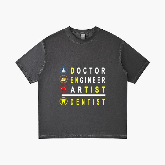 Doctor Engineer Artist Combine Dentist Gradient T Shirts