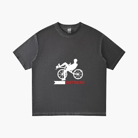 Just relax recumbent bike funny retro cyclist Gradient T Shirts