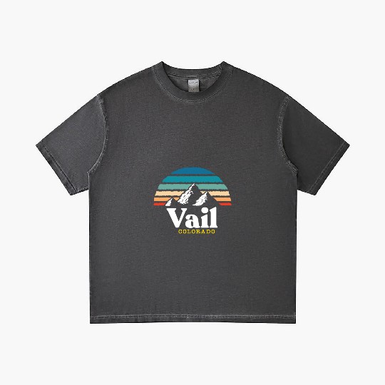 Vail Colorado Usa Ski Resort 1980S Retro Gift Gradient T Shirts