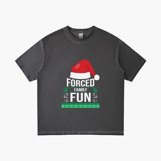 Forced Family Fun Sarcastic Christmas Quote Funny Gradient T Shirts