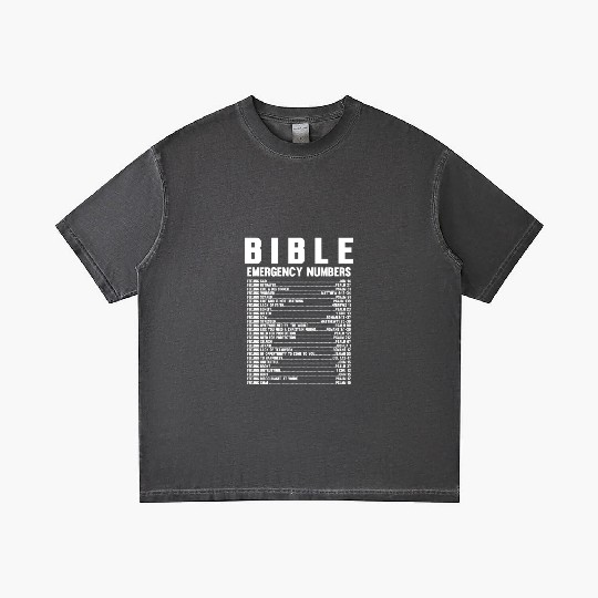 Bible Emergency Numbers Verse God Jesus Faith Gradient T Shirts