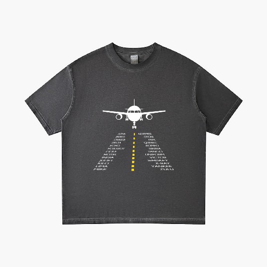 Pilot Airplane / Plane Phonetic Pilot's Alphabet Gradient T Shirts