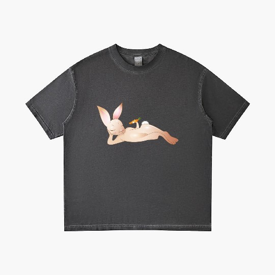 Relaxed rabbit with carrot is enjoying his life Gradient T Shirts
