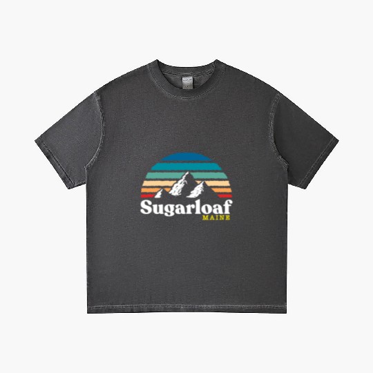 Sugarloaf Maine USA Ski Resort 1980s Retro Gradient T Shirts