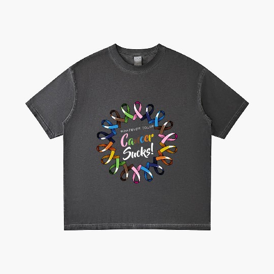 Whatever Color Cancer Sucks Ribbons Love Faith Sup Gradient T Shirts