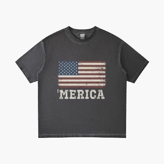 Merica Vintage Usa Flag Gradient T Shirts