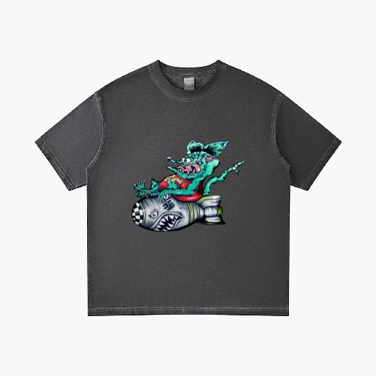Rat driving a torpedo shark Gradient T Shirts