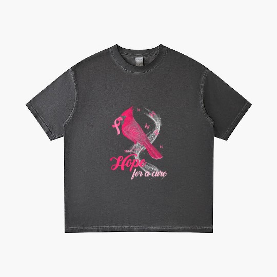 Breast Cancer Cardinal bird hope for a cure Gradient T Shirts