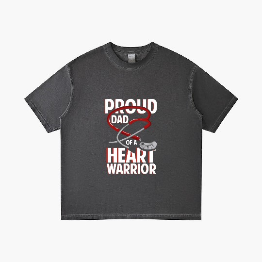 Proud Dad Of A Heart Warrior Coronary Disease CHD Gradient T Shirts